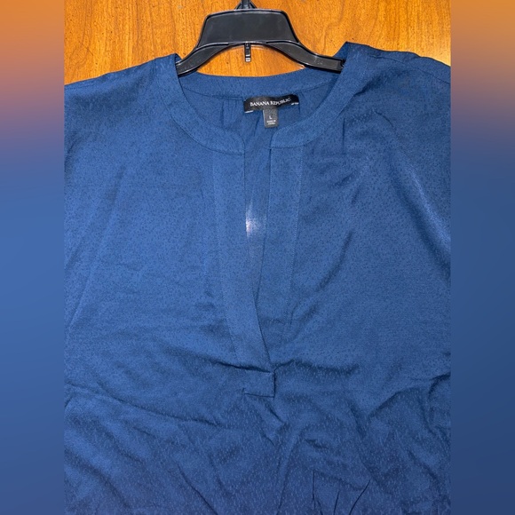 Banana Republic Women’s Navy Blue Blouse Size Large - Picture 5 of 7